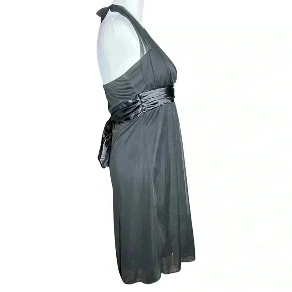 Vintage Y2K Black Halter Hoco Cocktail Dress. Whimsigoth Fairy Sparkle. Small. - Picture 5 of 8